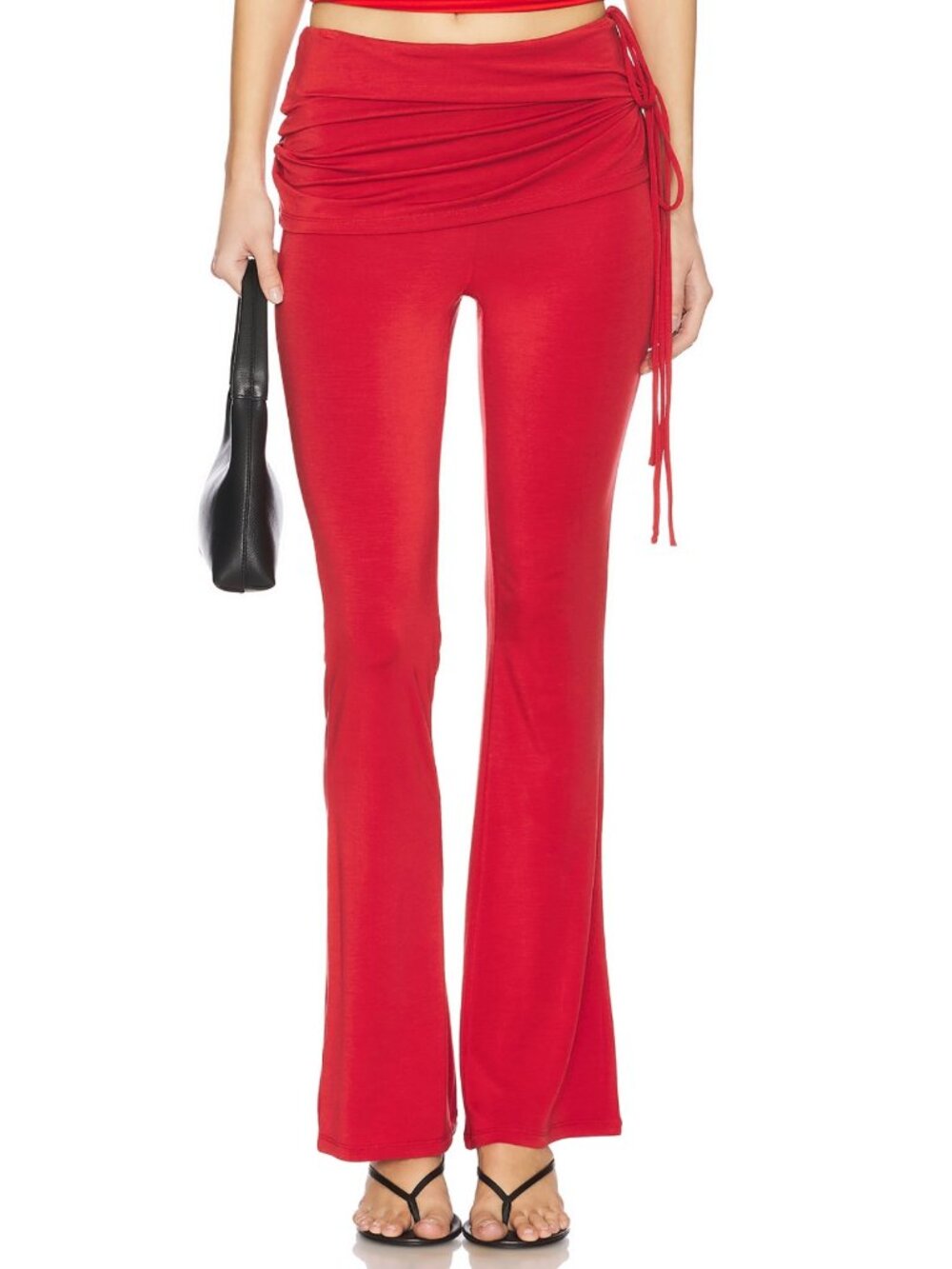 NEW Miaou Kali Pant in Burgundy Red Foldover Flare Yoga Pants XS